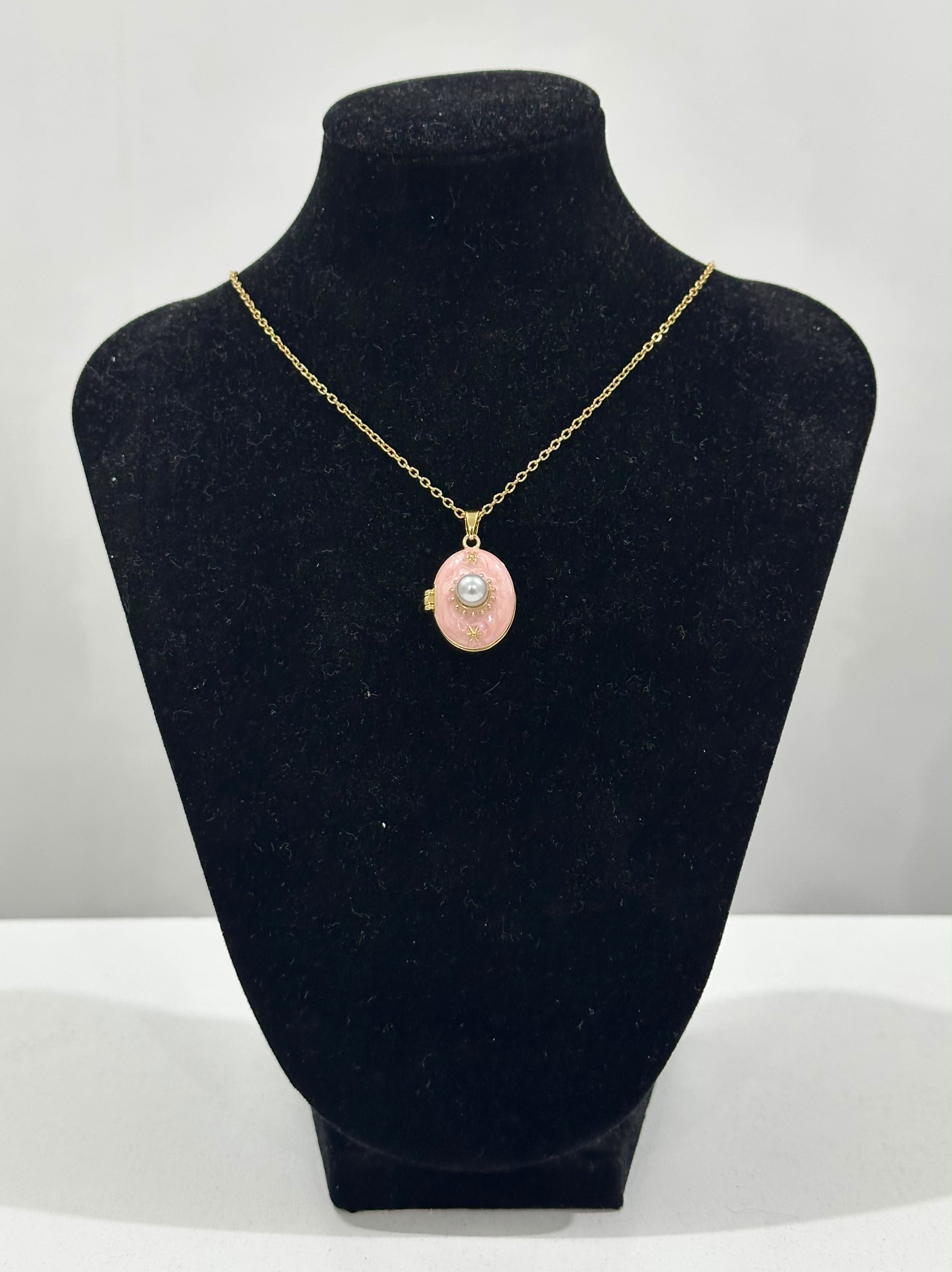 Collar Relicario Perla
